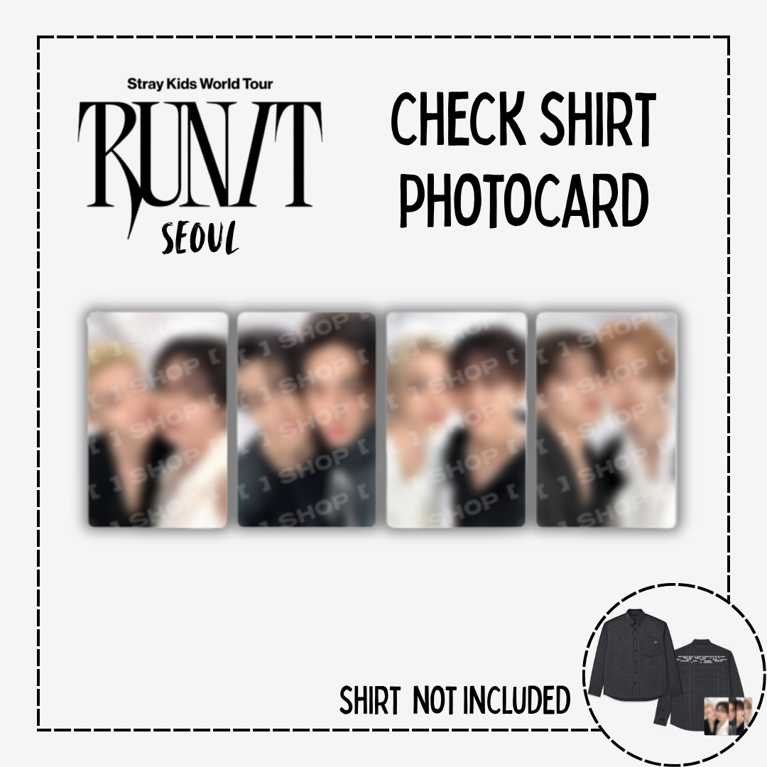 PRE-ORDER] Stray Kids World Tour CHECK SHIRT (PHOTOCARDS ONLY