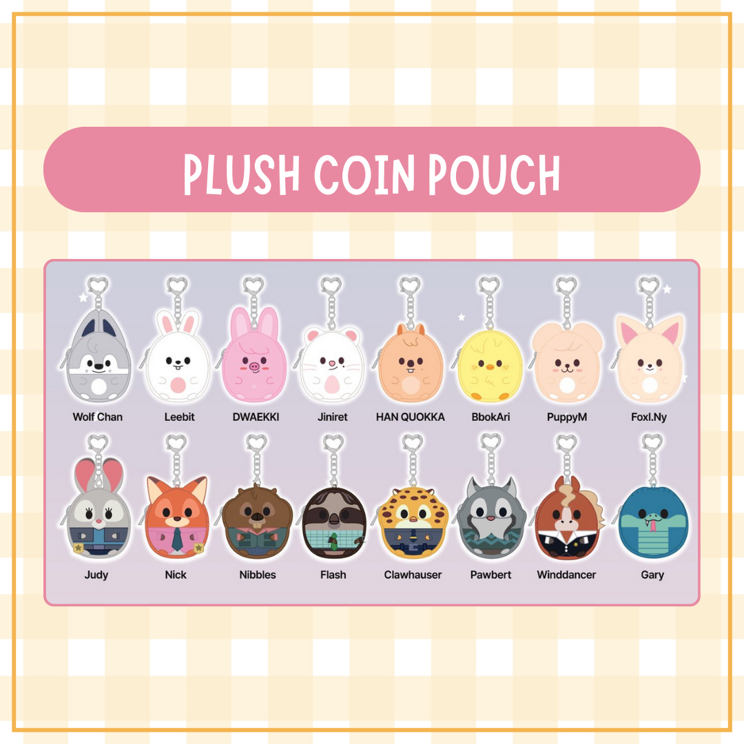 Skzoo x Zootopia2 Pop-Up Store Official MD - PLUSH COIN POUCH