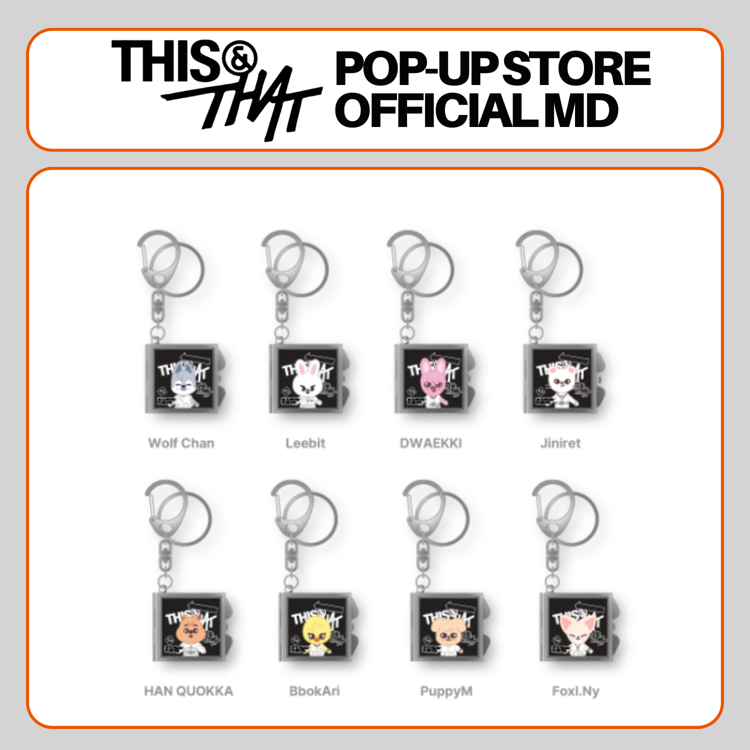 PRE-ORDER] Stray Kids - SKZOO Mirror Keyring - 'This & That' POP