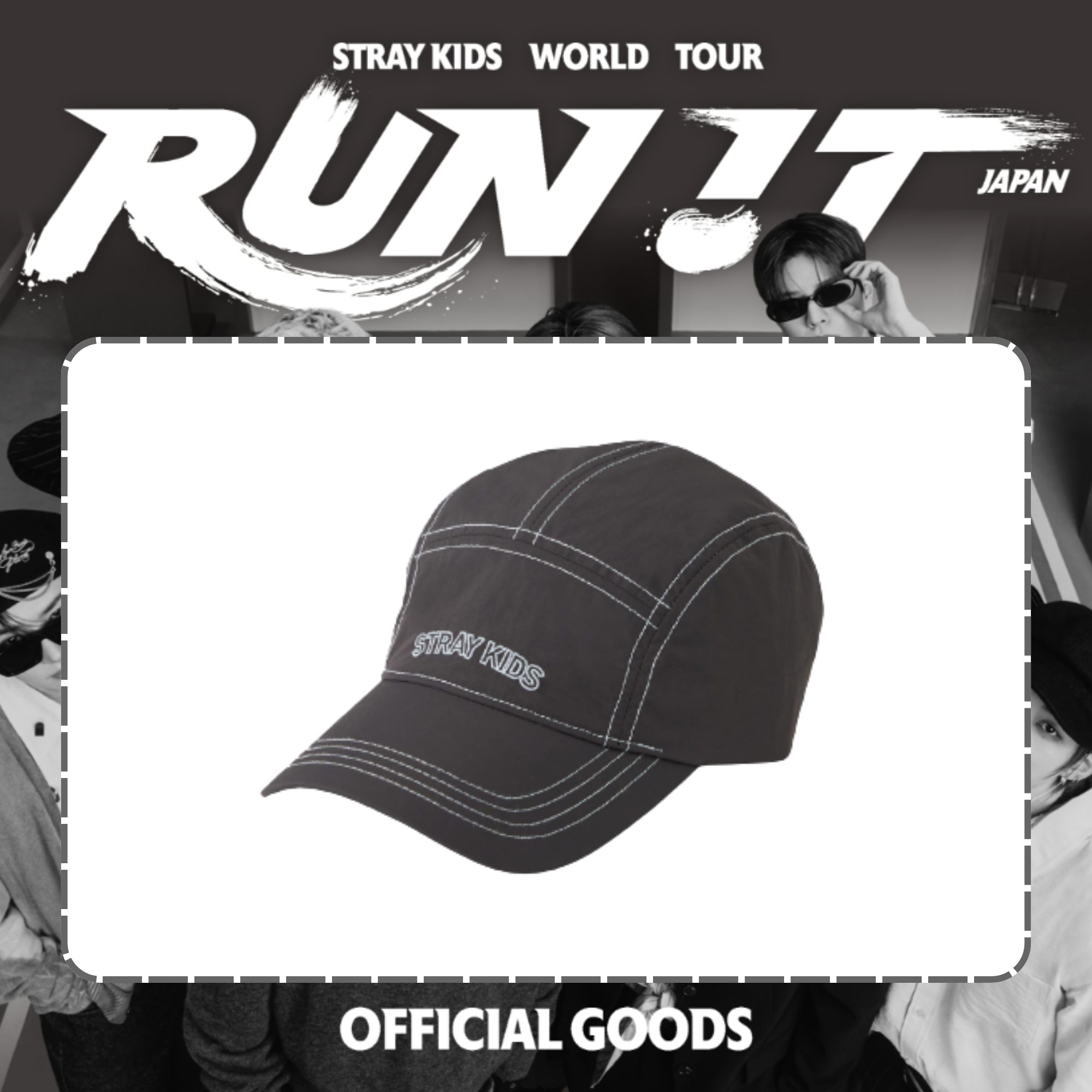 ストレイキッズ ランイット　MD キャップ PRE-ORDER] Stray Kids - CAP - World Tour Online Official MD – Kbyseni