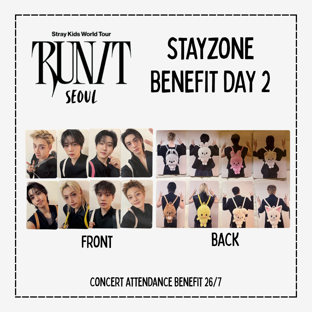 PRE-ORDER] Stray Kids World Tour STAYZONE DAY 2 (PHOTOCARDS ONLY