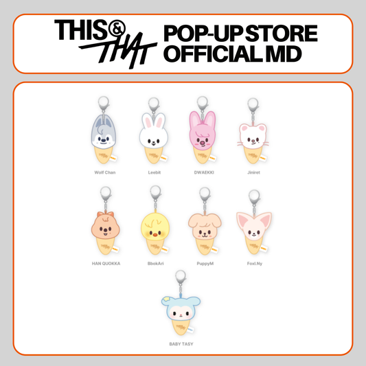 [PRE-ORDER] Stray Kids - Plush Keyring Ice Cream Ver. - 'This & That' POP-UP STORE Official MD