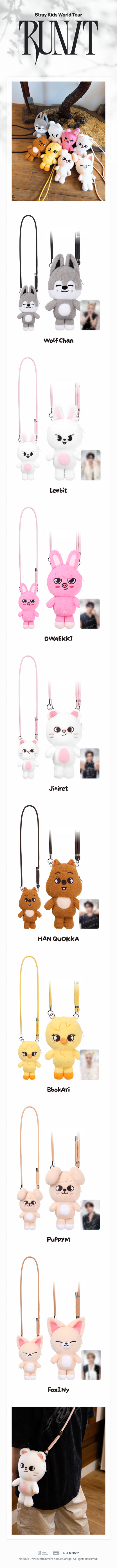 [PRE-ORDER] Stray Kids - Skzoo Plush Cross Bag - World Tour <RUN IT SEOUL> Online Official MD
