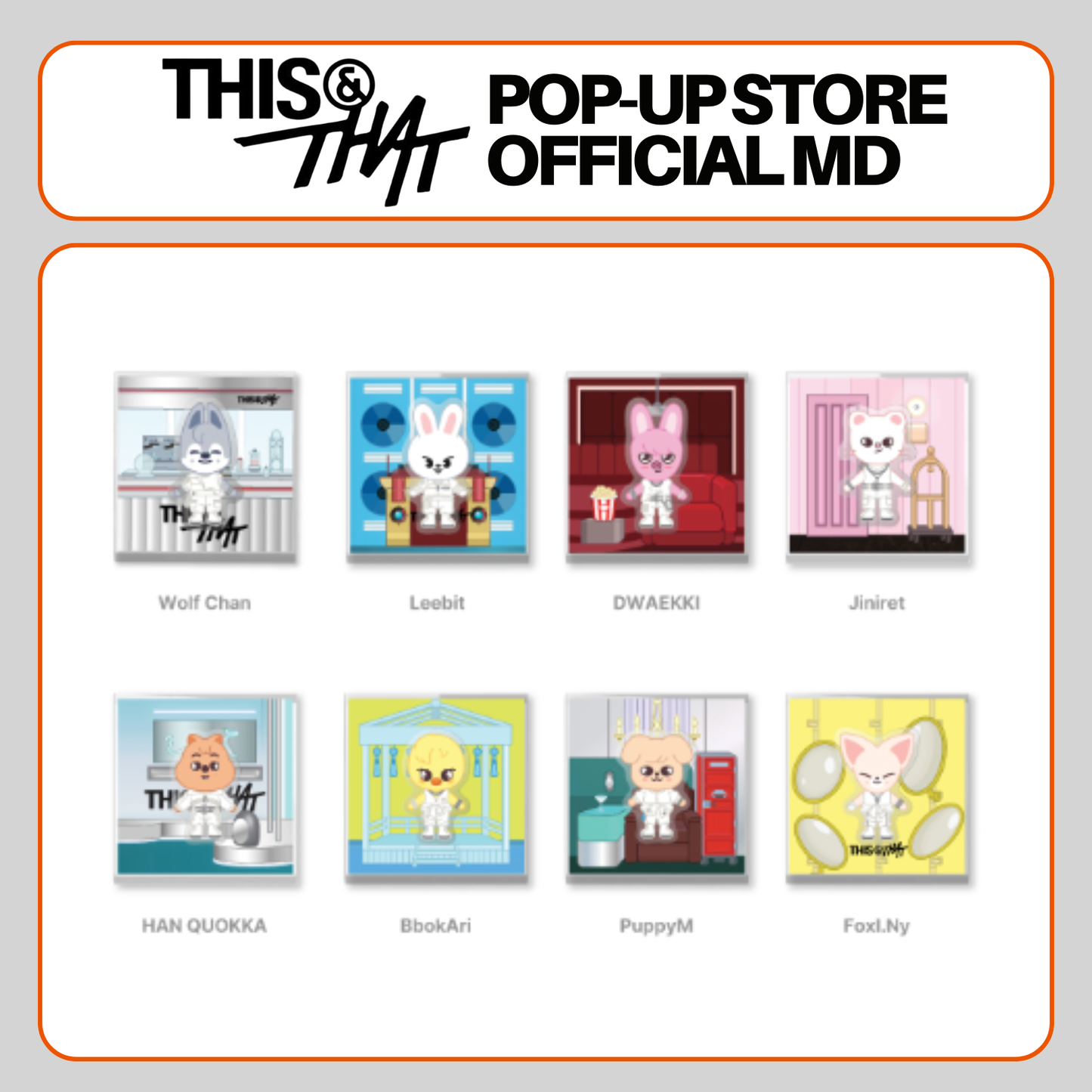 [PRE-ORDER] Stray Kids - SKZOO Spinning Magnet - 'This & That' POP-UP STORE Official MD