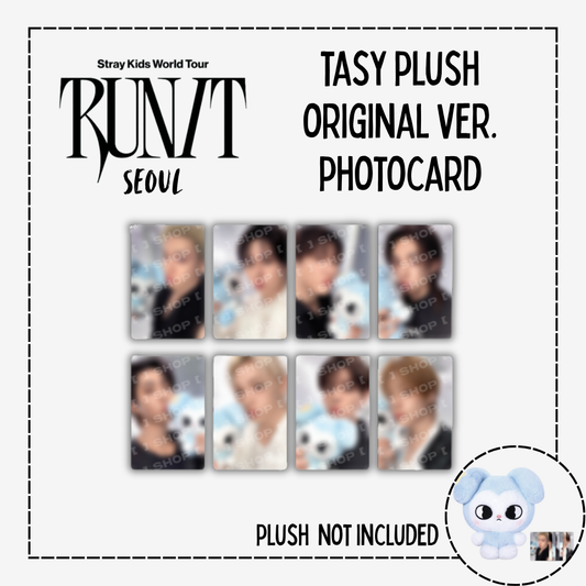 [PRE-ORDER] Stray Kids World Tour <RUN IT SEOUL> TASY PLUSH ORIGINAL VER. (PHOTOCARDS ONLY)