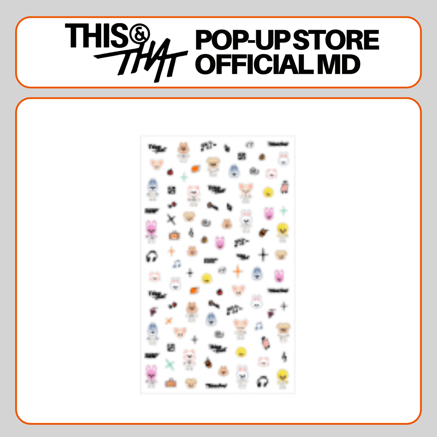 [PRE-ORDER] Stray Kids - SKZOO Micro Sticker - 'This & That' POP-UP STORE Official MD