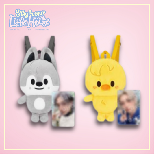 [RESTOCK] SKZOO PLUSH BACKPACK - Stray Kids 6TH FANMEETING - 'STAY in Our Little House' Official MD