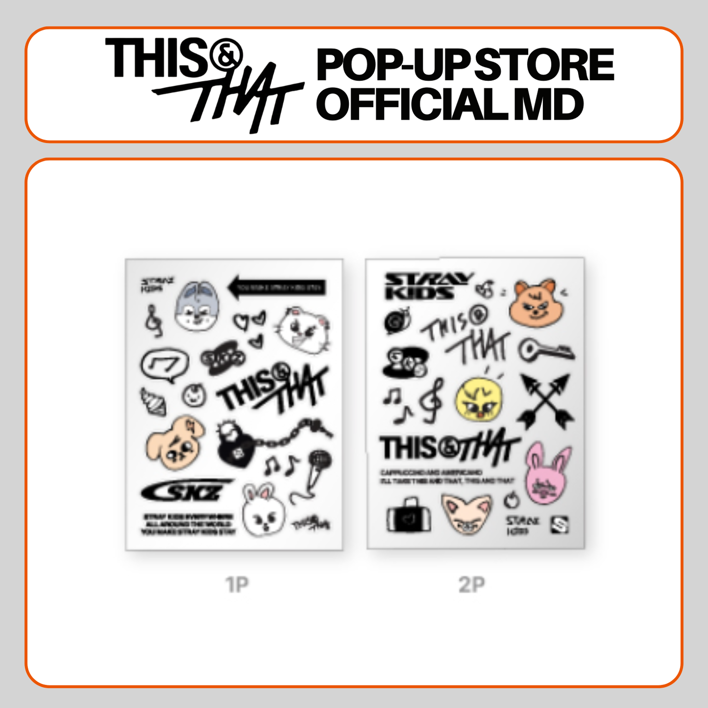 [PRE-ORDER] Stray Kids - Tattoo Sticker - 'This & That' POP-UP STORE Official MD