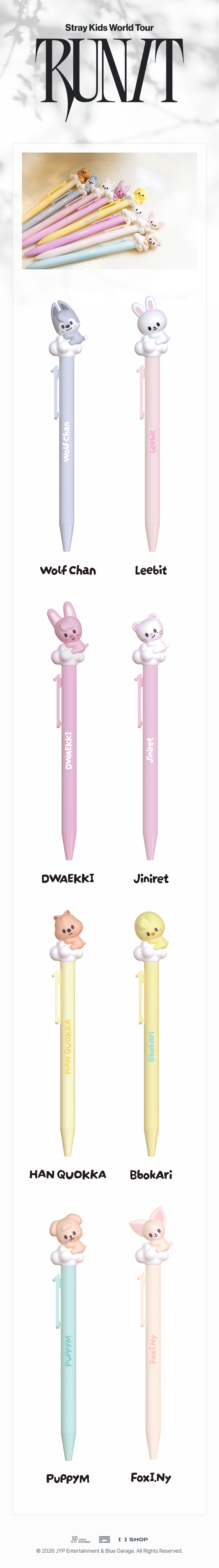 [PRE-ORDER] Stray Kids - Skzoo Figure Pen - World Tour <RUN IT SEOUL> Online Official MD