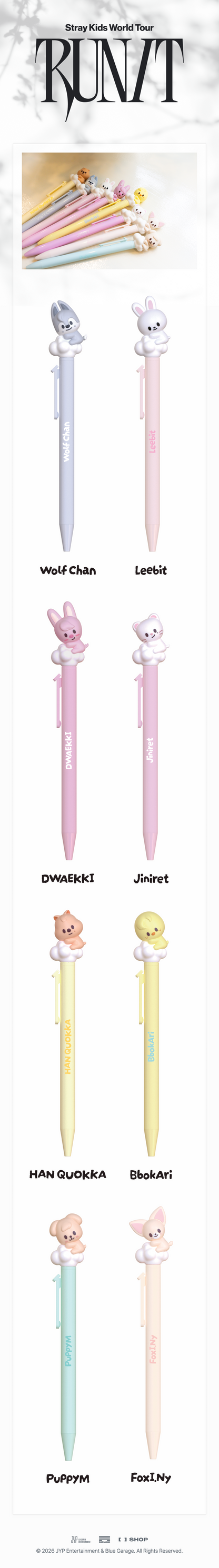 [PRE-ORDER] Stray Kids - Skzoo Figure Pen - World Tour <RUN IT SEOUL> Online Official MD