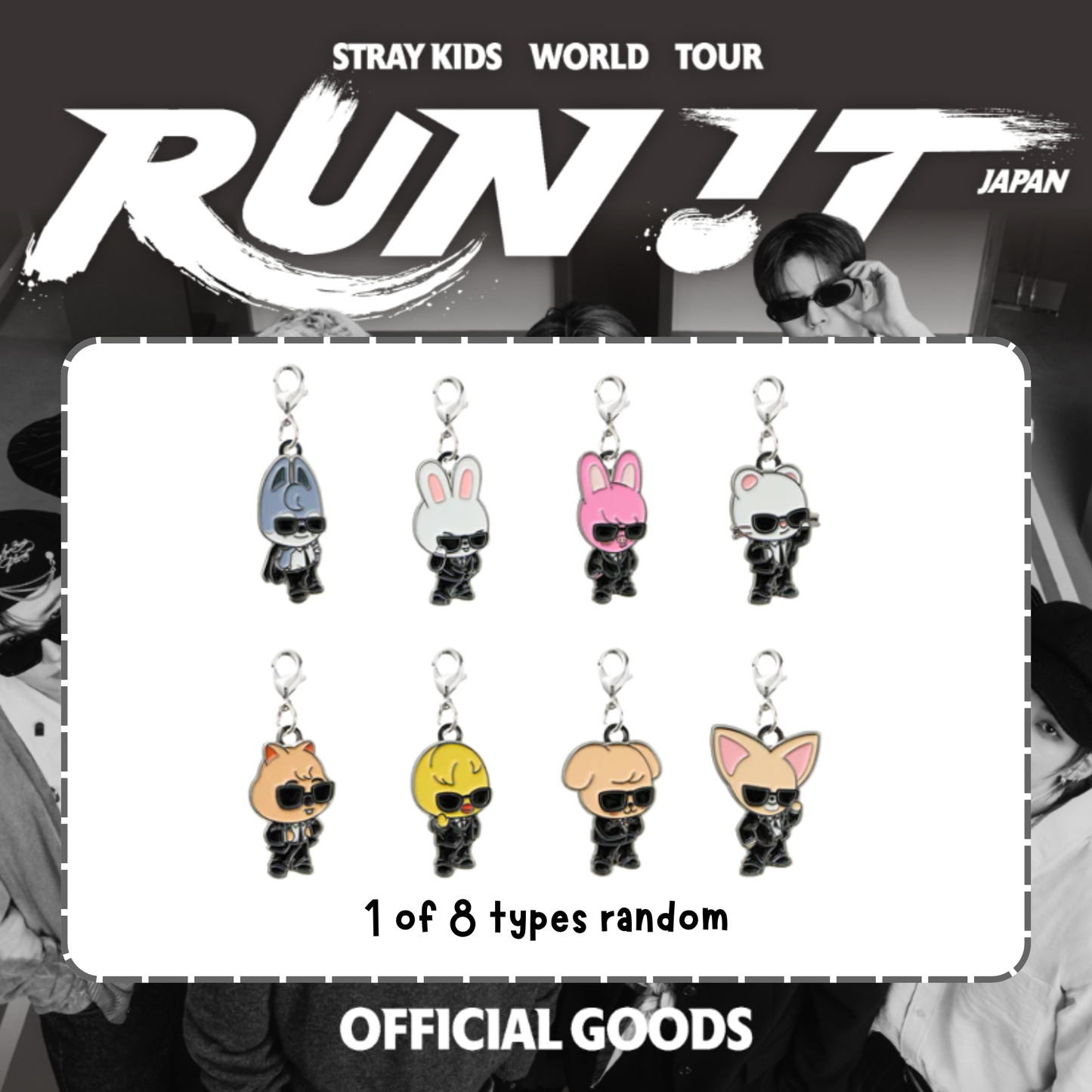 [PRE-ORDER] Stray Kids - RANDOM KEY HOLDER CHARM - World Tour <RUN IT JAPAN> Online Official MD