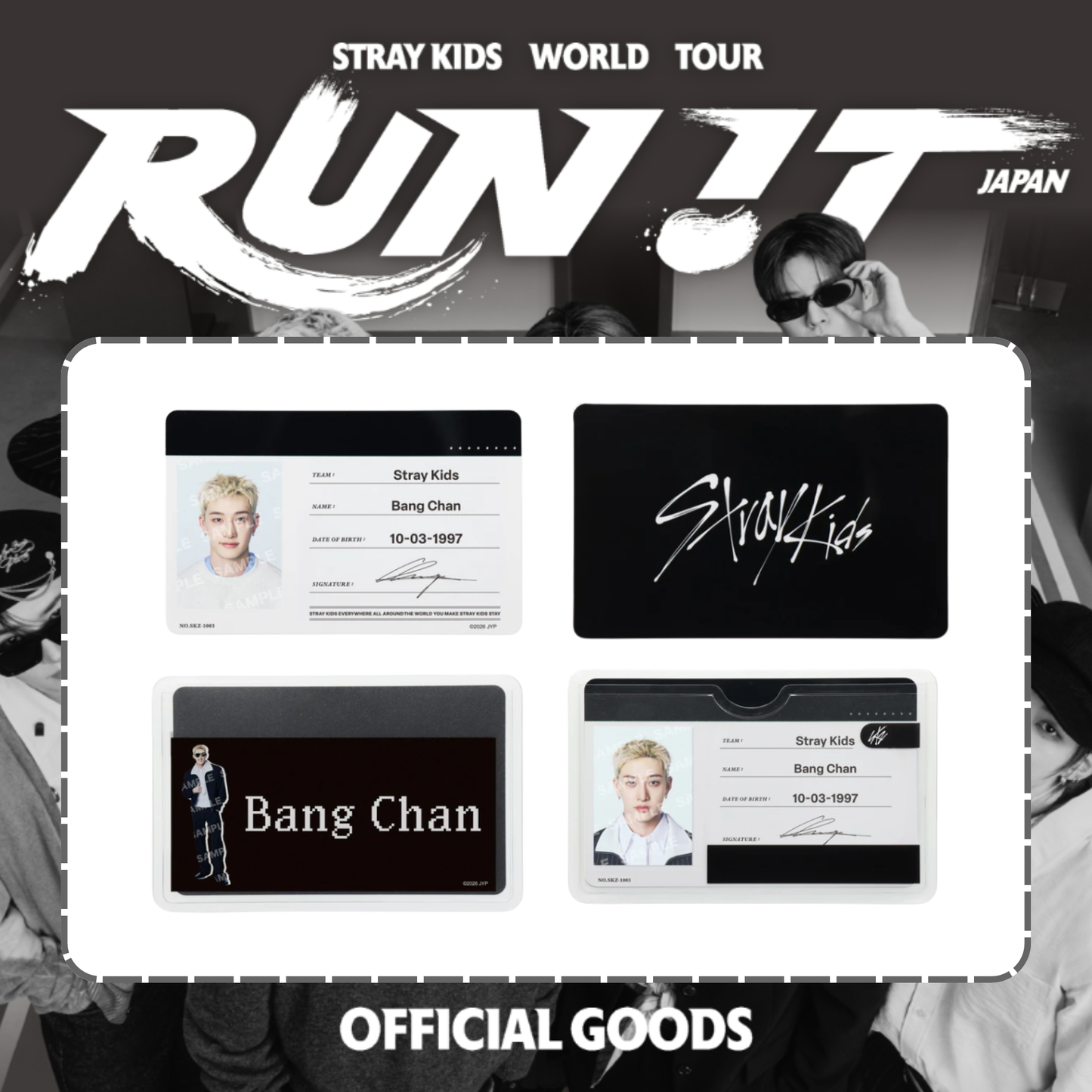[PRE-ORDER] Stray Kids - PROFILE CARD SET - World Tour <RUN IT JAPAN> Online Official MD