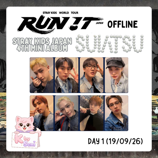 [Restock] Stray Kids JAPAN 4th Mini Album "SUIATSU" <RUN IT WORLD TOUR> Osaka Venue Offline DAY 1 (POB ONLY)