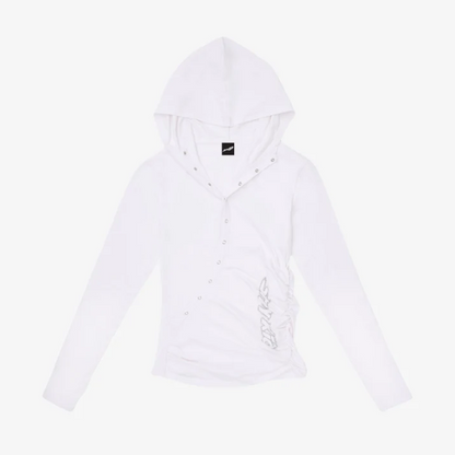 [PRE-ORDER] Stray Kids - HOOD LONG SLEEVE T-SHIRT / WHITE - World Tour <RUN IT JAPAN 2.0> Online Official MD