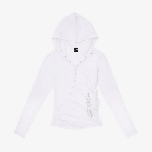 [PRE-ORDER] Stray Kids - HOOD LONG SLEEVE T-SHIRT / WHITE - World Tour <RUN IT JAPAN 2.0> Online Official MD