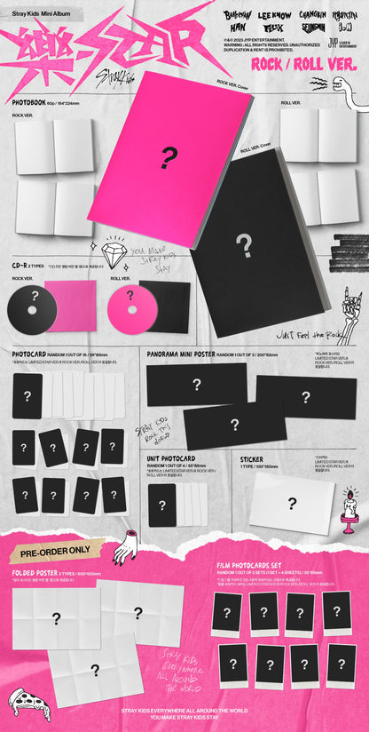 Stray Kids Mini Album ROCK-STAR (ROCK VER., ROLL VER.)