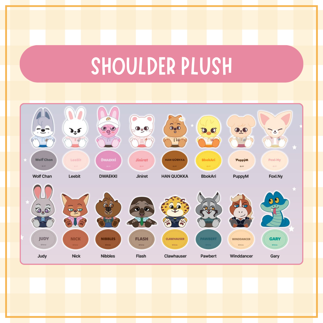 Skzoo x Zootopia2 Pop-Up Store Official MD - SHOULDER PLUSH