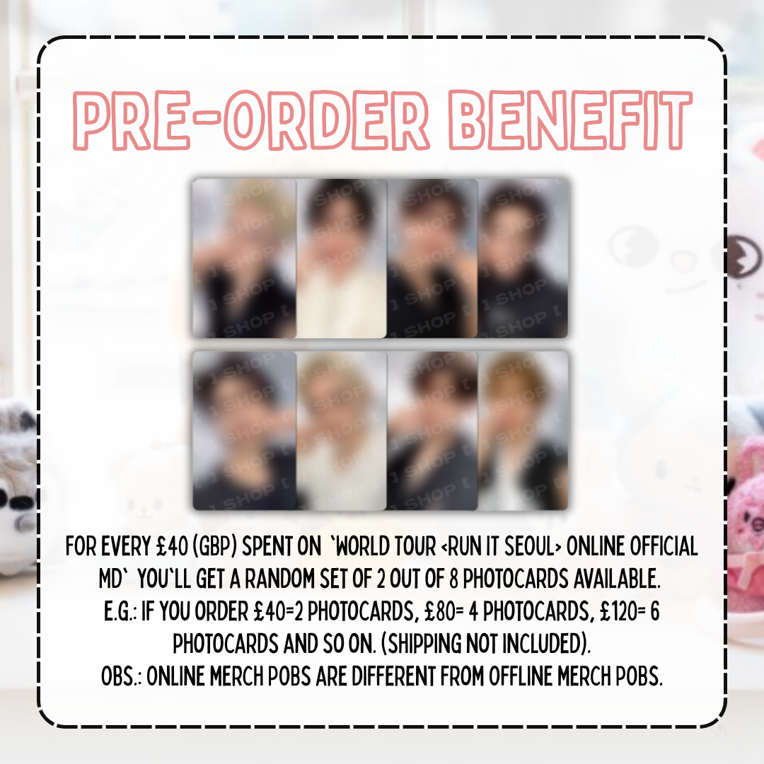 [PRE-ORDER] Stray Kids - TASY Plush Original Ver. - World Tour <RUN IT SEOUL> Online Official MD