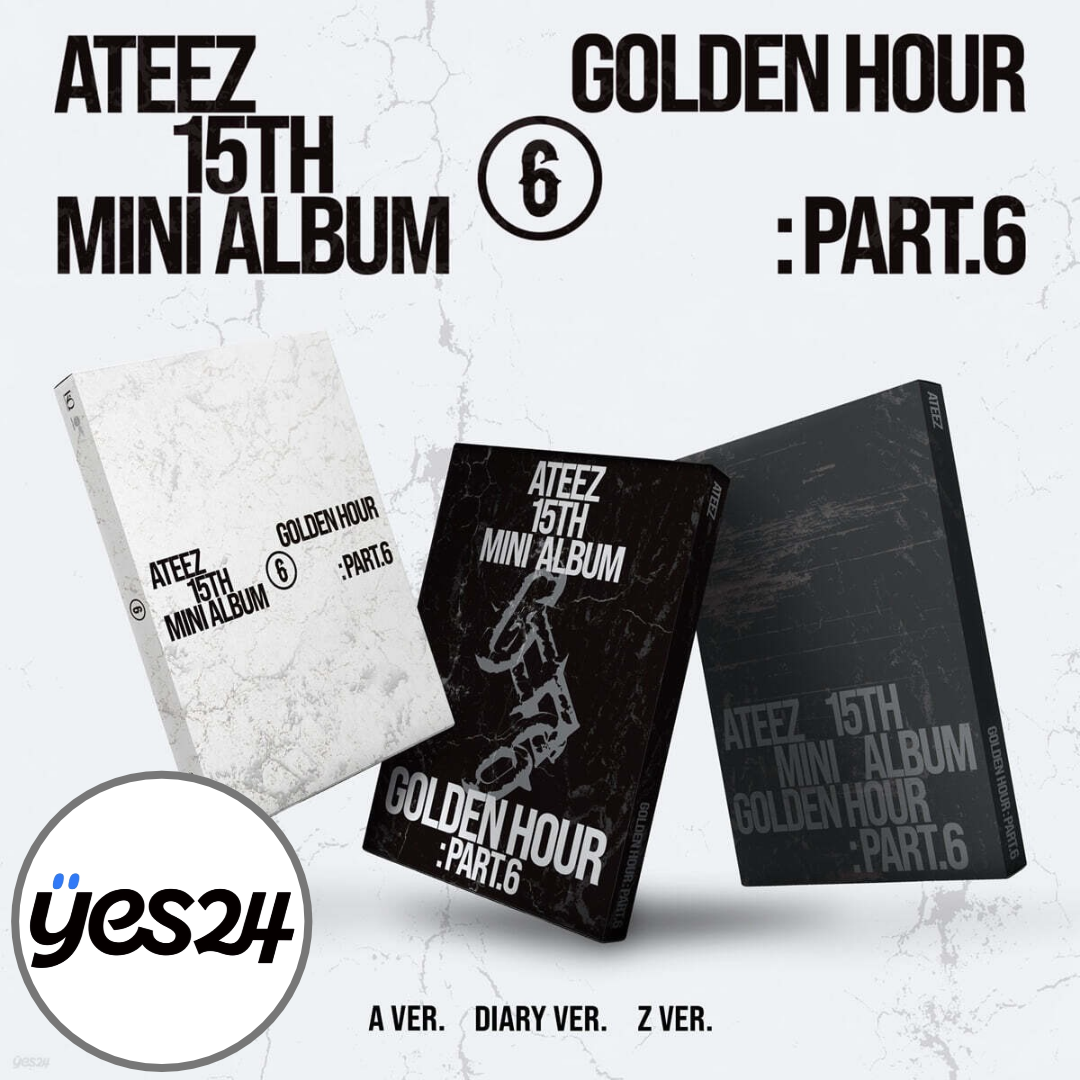 [PRE-ORDER] ATEEZ - 15TH MINI ALBUM [GOLDEN HOUR : Part.6] [Standard Versions] (YES24 POB)