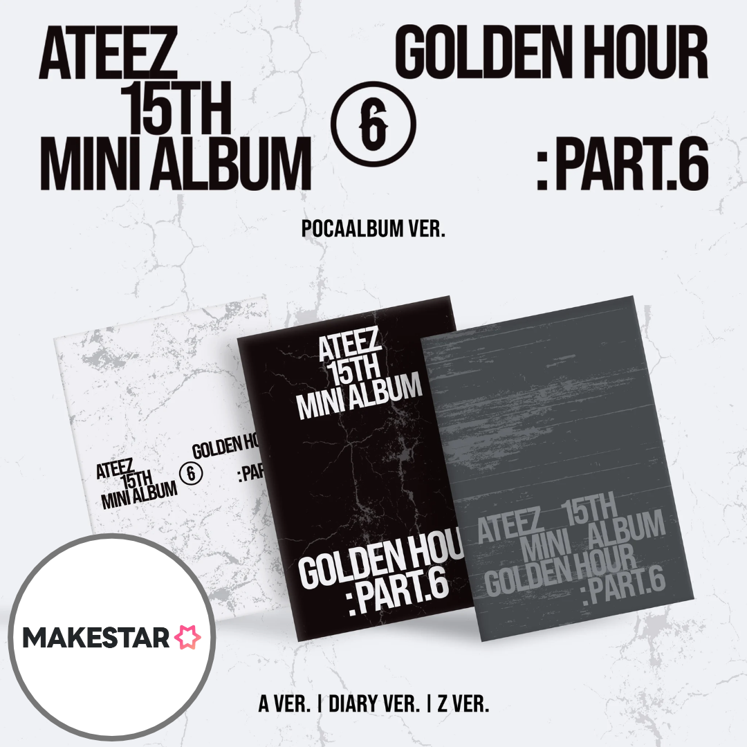 [PRE-ORDER] ATEEZ - 15TH MINI ALBUM [GOLDEN HOUR : Part.6] [POCAALBUM Versions] (MAKESTAR POB)