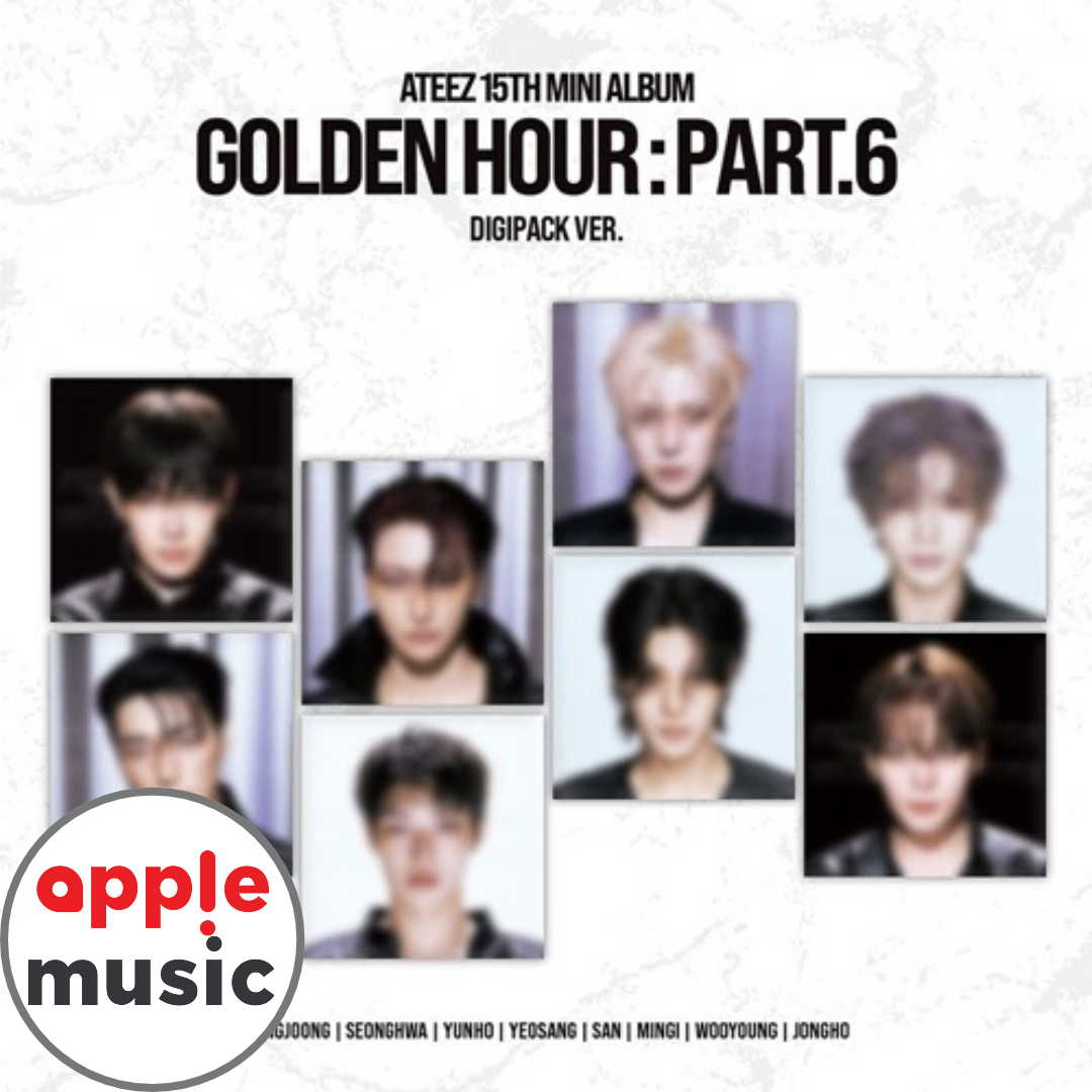 [PRE-ORDER] ATEEZ - 15TH MINI ALBUM [GOLDEN HOUR : Part.6] [DIGIPACK Versions] (APPLEMUSIC POB)