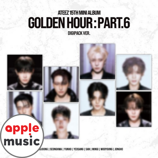 [PRE-ORDER] ATEEZ - 15TH MINI ALBUM [GOLDEN HOUR : Part.6] [DIGIPACK Versions] (APPLEMUSIC POB)