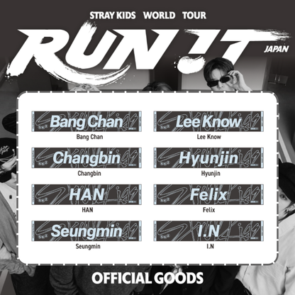[PRE-ORDER] Stray Kids - MUFFLER TOWEL - World Tour <RUN IT JAPAN> Online Official MD