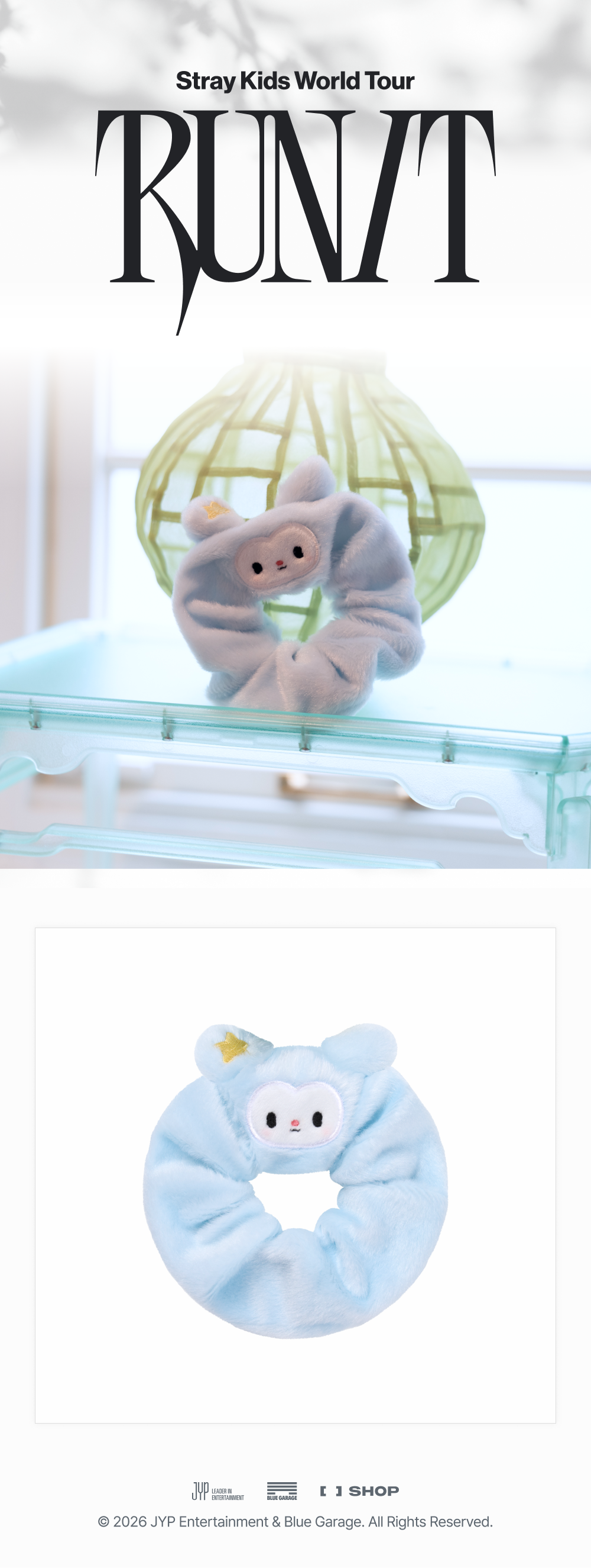 [PRE-ORDER] Stray Kids - TASY Scrunchie - World Tour <RUN IT SEOUL> Online Official MD