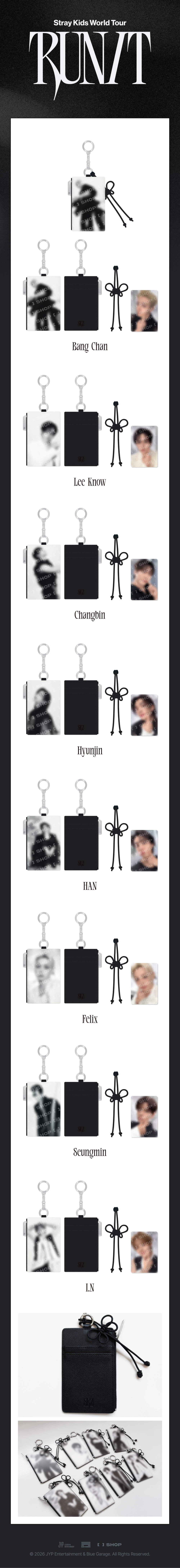 [PRE-ORDER] Stray Kids - Card Holder Keyring - World Tour <RUN IT SEOUL> Online Official MD