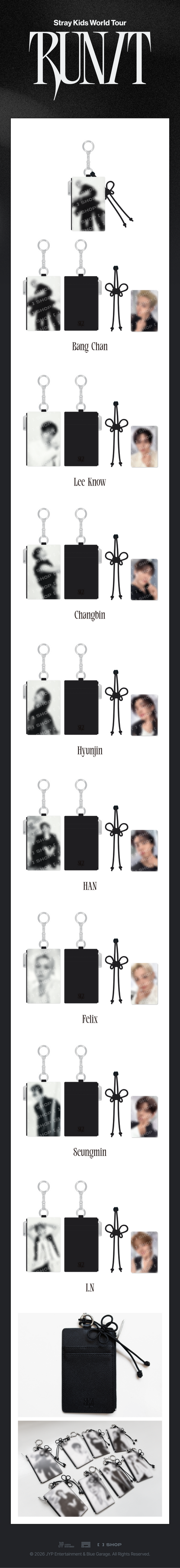 [PRE-ORDER] Stray Kids - Card Holder Keyring - World Tour <RUN IT SEOUL> Online Official MD