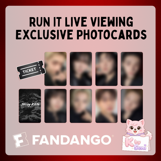 [Pre-Order] Stray Kids RUN IT Live Viewing Fandango Exclusive Photocards